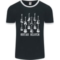 Guitar Heaven Guitarist Electric Acoustic Mens Ringer T-Shirt FotL Black/White