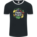 A Filthy Vegan Mens Ringer T-Shirt FotL Black/White