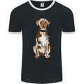 Catahoula Shepherd Dog Mens Ringer T-Shirt FotL Black/White