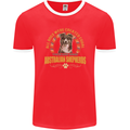 An Australian Shepherd Dog Mens Ringer T-Shirt FotL Red/White