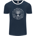 Trees What a Wonderful World Environment Mens Ringer T-Shirt FotL Navy Blue/White