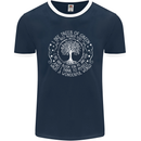 Trees What a Wonderful World Environment Mens Ringer T-Shirt FotL Navy Blue/White