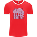 A Hippo Sleeping Shirt Hippomotamus Mens Ringer T-Shirt FotL Red/White