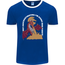 Side Quests Funny Role Playing Games RPG Mens Ringer T-Shirt FotL Royal Blue/White