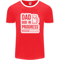 Dad Bod In Progress Funny Fathers Day Body Mens Ringer T-Shirt FotL Red/White