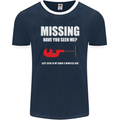 Missing Pipe Cutter Funny Plumer DIY Mens Ringer T-Shirt FotL Navy Blue/White