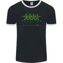 Electrocardiography Music Abby Road Mens Ringer T-Shirt FotL Black/White