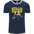 Funny Coffee Mens Ringer T-Shirt FotL Navy Blue/White