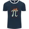 I'm a Maths Genius and Sloth Lover Funny Mens Ringer T-Shirt FotL Navy Blue/White