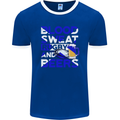 Blood Sweat Rugby and Beers Scotland Funny Mens Ringer T-Shirt FotL Royal Blue/White