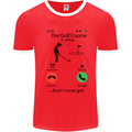 Golf Is Calling Golfer Golfing Funny Mens White Ringer T-Shirt Red/White