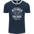 This Is What a Retired Soldier Looks Like Mens Ringer T-Shirt FotL Navy Blue/White