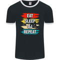 Eat Sleep DJ Repeat DJing Music Mens Ringer T-Shirt FotL Black/White