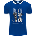 Fight Like You Died MMA Kenjutsu Kendo Iaido Mens Ringer T-Shirt FotL Royal Blue/White