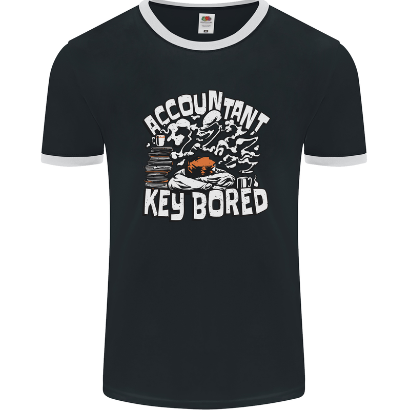 A Bored Accountant Mens Ringer T-Shirt FotL Black/White