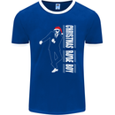 Christmas Original Rude Boy 2Tone 2 Tone Mens Ringer T-Shirt FotL Royal Blue/White