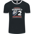 2 Year Wedding Anniversary 2nd Rugby Mens Ringer T-Shirt FotL Black/White