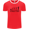 Father And Son Evolution Father's Day Dad Mens White Ringer T-Shirt Red/White