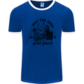 Viking May the Odds Be In Your Favour Mens White Ringer T-Shirt Royal Blue/White