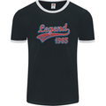 Legend Since 38th Birthday 1985 Mens Ringer T-Shirt FotL Black/White