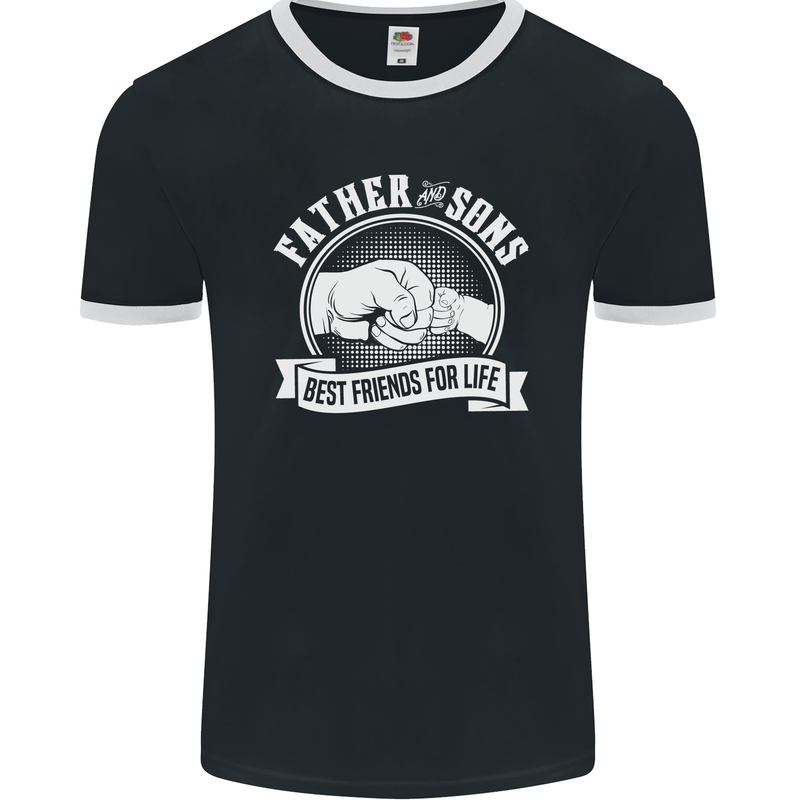 Father & Sons Best Friends for Life Mens Ringer T-Shirt FotL Black/White