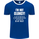 I'm Not Clumsy Funny Slogan Joke Beer Mens Ringer T-Shirt FotL Royal Blue/White
