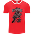 Extreme Motocross Dirt Bike MotoX Motosport Mens Ringer T-Shirt FotL Red/White