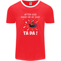 After God Made Me He Said TA DA Funny Mens Ringer T-Shirt FotL Red/White