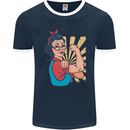 Strong Successful Woman Mens Ringer T-Shirt FotL Navy Blue/White