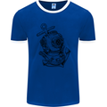 Scuba Diving Anchor Diver Sailing Sailor Mens Ringer T-Shirt FotL Royal Blue/White