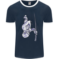 Freediving Chain Diver Scuba Diving Mens Ringer T-Shirt FotL Navy Blue/White