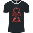 Wear Red For My Girlfriend Stroke Awareness Mens Ringer T-Shirt FotL Black/White