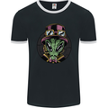 Steampunk Alien Mens Ringer T-Shirt FotL Black/White