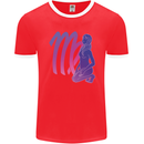 Virgo Woman Star Sign Zodiac Astrological Mens Ringer T-Shirt FotL Red/White