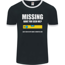 Missing Spirit Level Builder Bricklayer Mens Ringer T-Shirt FotL Black/White