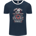 Photography Now Wait Photographer Funny Mens Ringer T-Shirt FotL Navy Blue/White