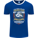 Grandad Is My Favourite Funny Fathers Day Mens Ringer T-Shirt FotL Royal Blue/White
