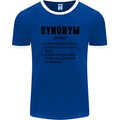 Synonym Funny Definition Slogan Mens Ringer T-Shirt FotL Royal Blue/White