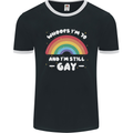 I'm 70 And I'm Still Gay LGBT Mens Ringer T-Shirt FotL Black/White