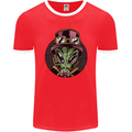 Steampunk Alien Mens Ringer T-Shirt FotL Red/White
