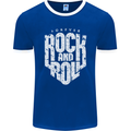 Forever Rock and Roll Guitar Music Mens Ringer T-Shirt FotL Royal Blue/White