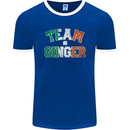 St Patricks Day Team Ginger Funny Irish Mens Ringer T-Shirt FotL Royal Blue/White