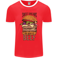 Sweet Dreams are Made of Beef BBQ Chef Mens Ringer T-Shirt FotL Red/White