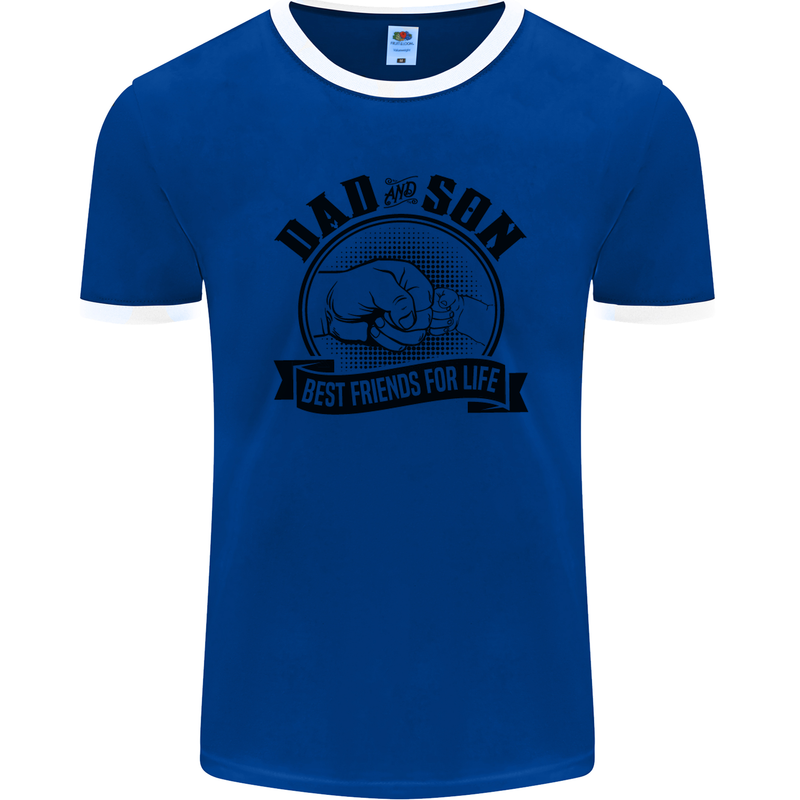 Dad & Son Best Friends Father's Day Mens Ringer T-Shirt FotL Royal Blue/White