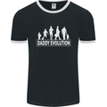 Daddy Evolution Fathers Day Mens Ringer T-Shirt FotL Black/White