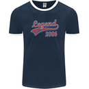 Legend Since 17th Birthday 2006 Mens Ringer T-Shirt FotL Navy Blue/White