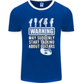 May Start Talking About Guitars Guitarist Mens Ringer T-Shirt FotL Royal Blue/White