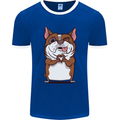 A Cute Dog With a Heart Sign Mens Ringer T-Shirt FotL Royal Blue/White