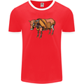 A Steampunk Bull Mens Ringer T-Shirt FotL Red/White