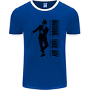 Original Rude Boy 2Tone 2 Tone SKA Mens Ringer T-Shirt FotL Royal Blue/White
